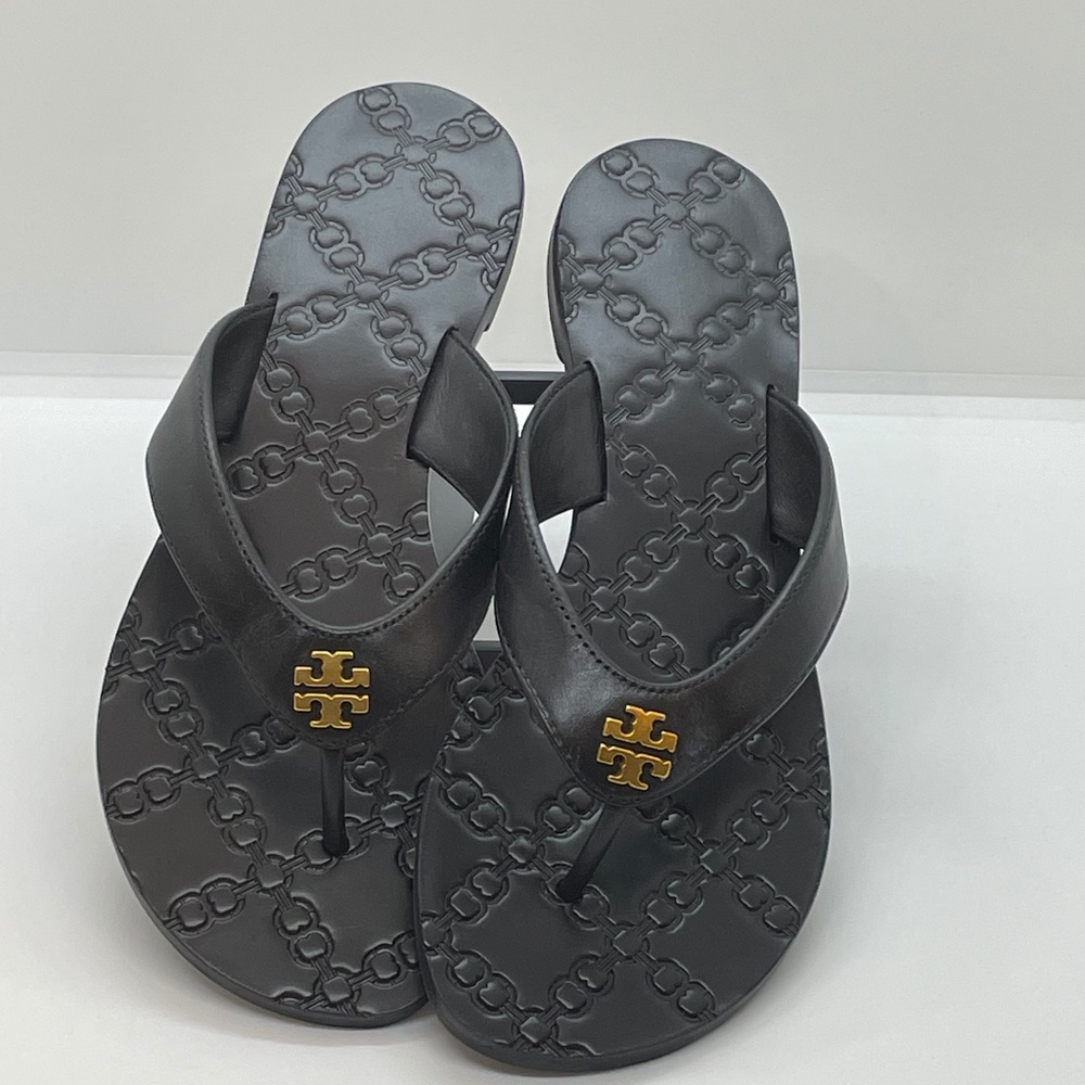 Tory Burch Monroe Thong Sandal BRAND NEW Black Size 5